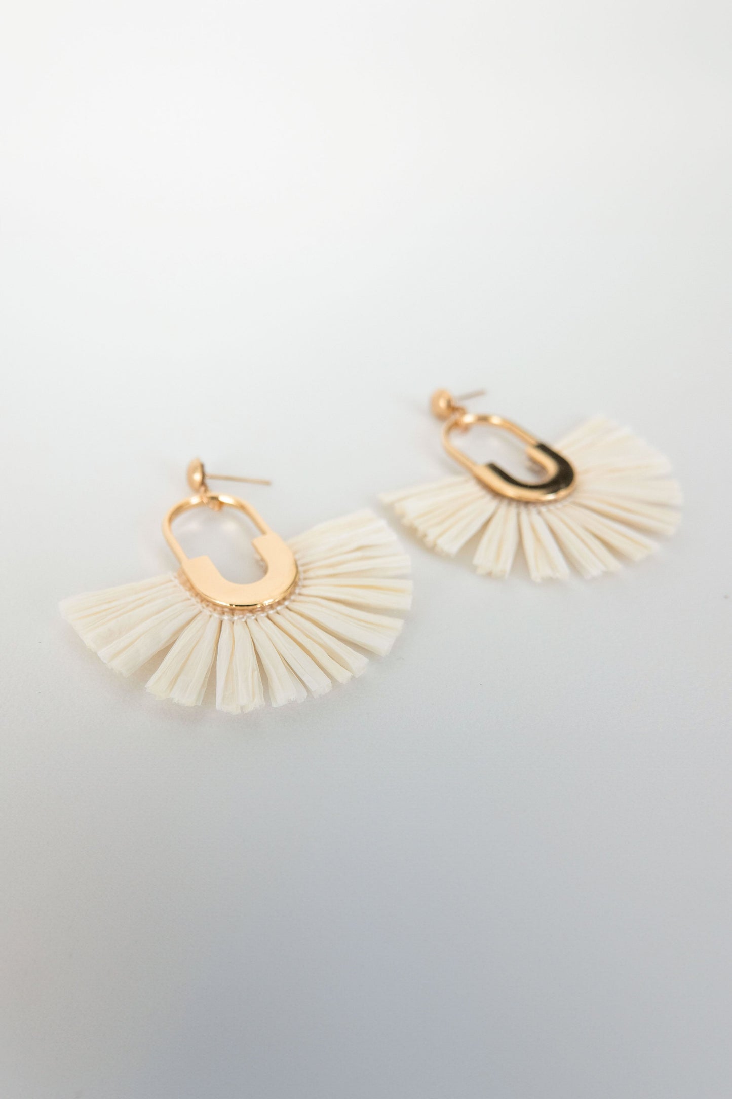 Gold Raffia Hoops