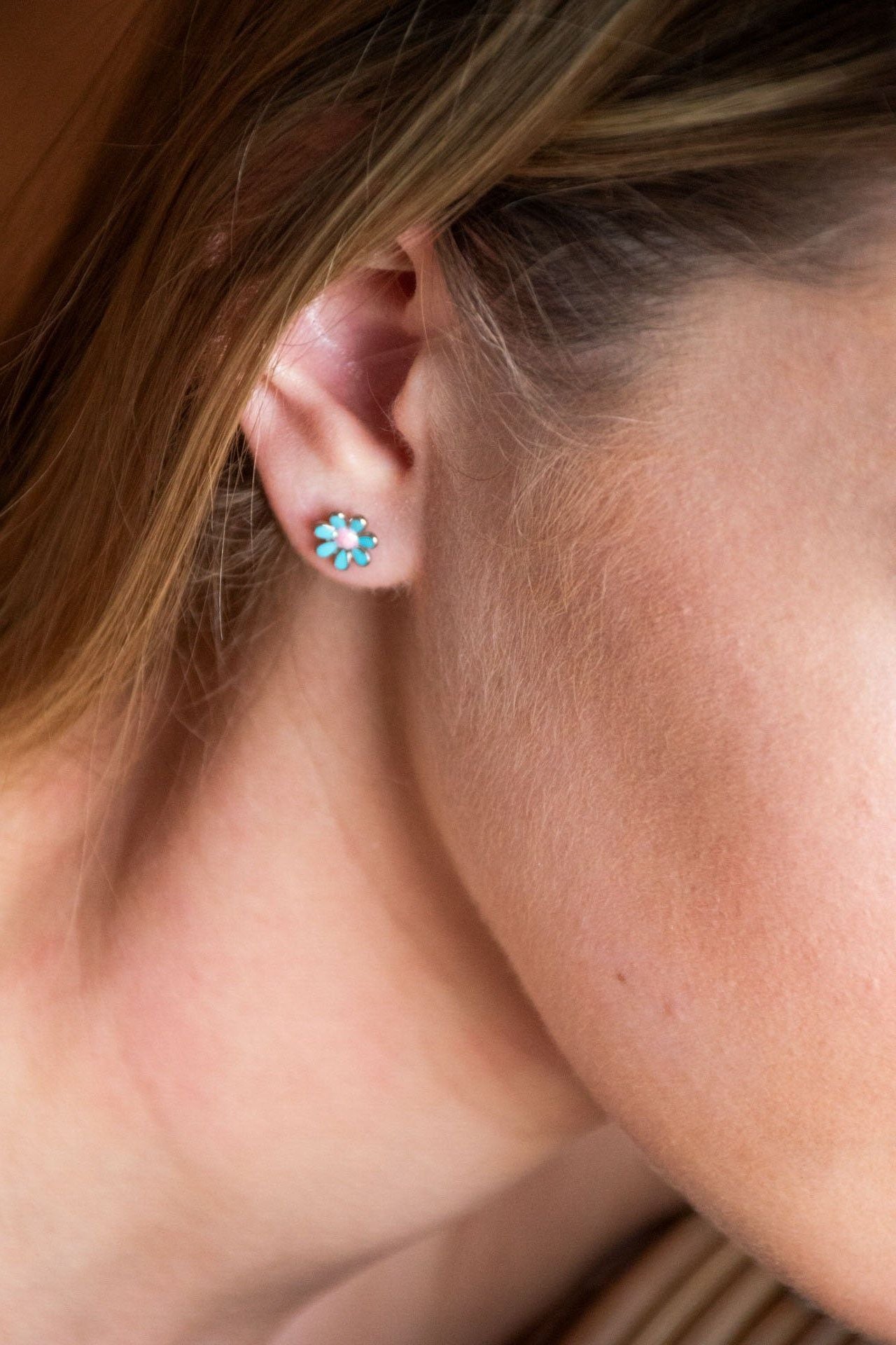 Colourful Daisy Studs