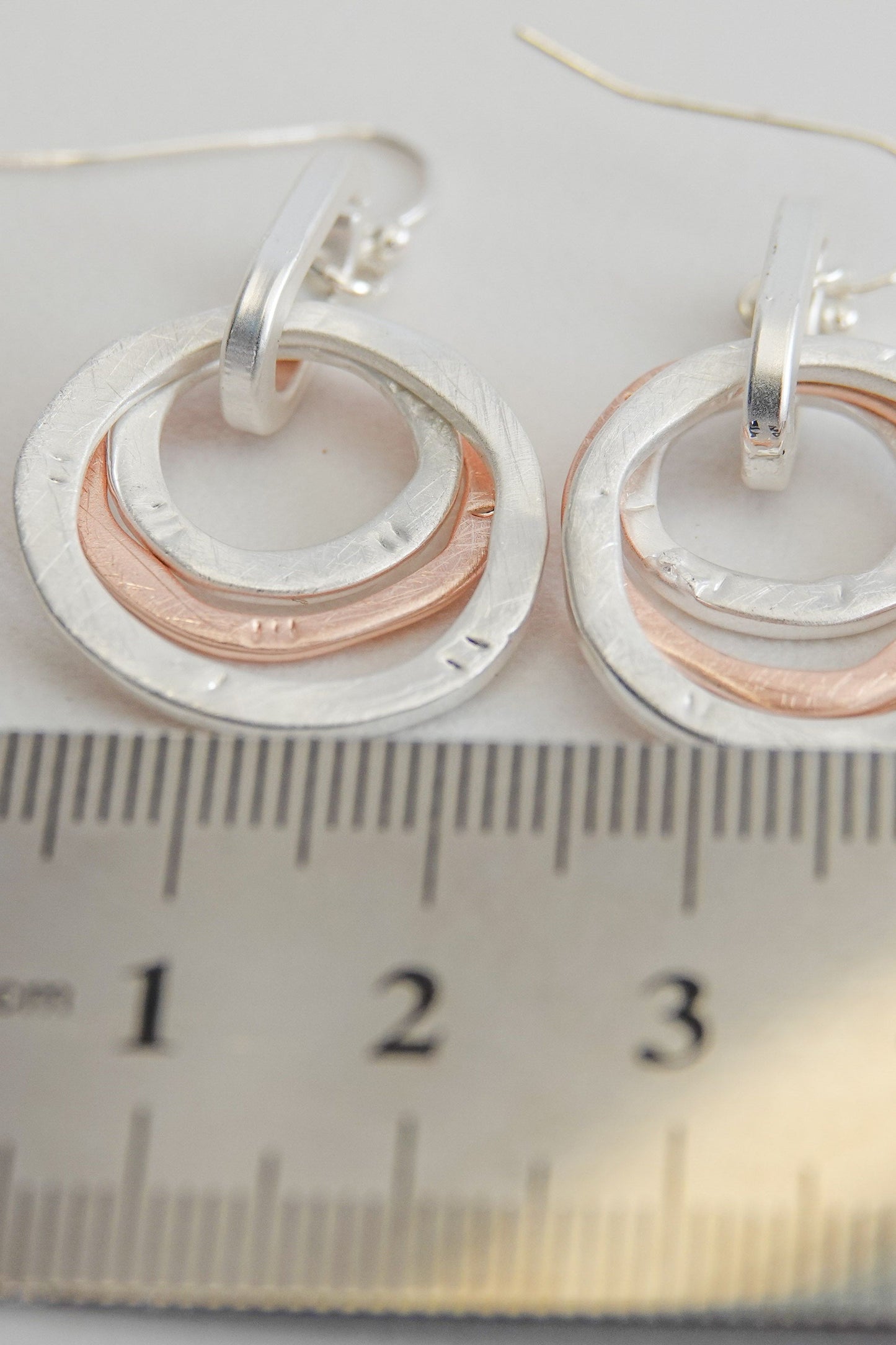 Silver and Rose Gold Hoops