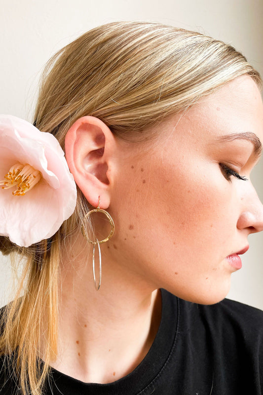 Duo Hoop - Silver and Gold