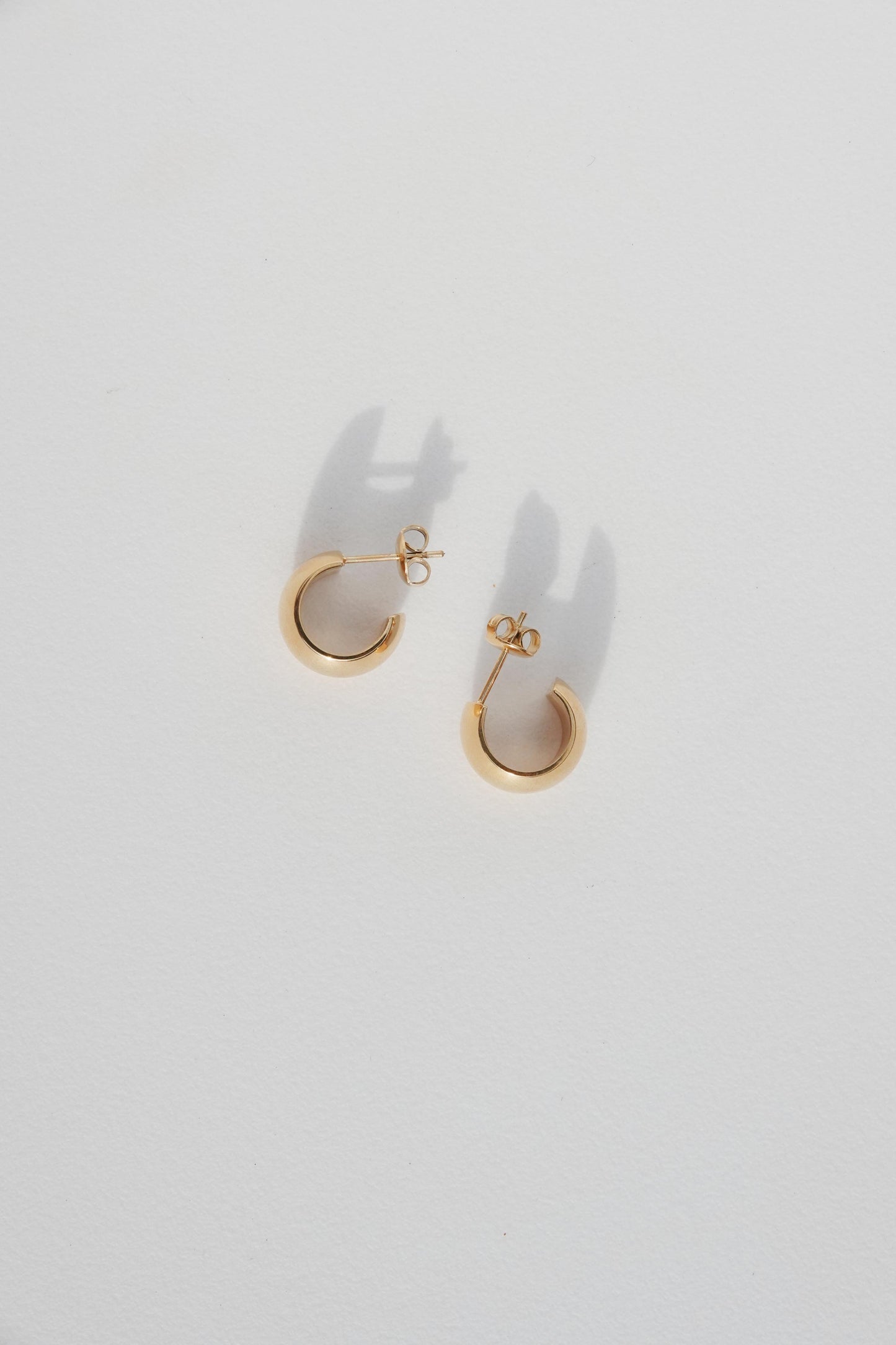 Gold Half Moon Cuff Studs