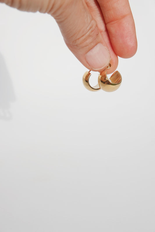 Gold Half Moon Cuff Studs