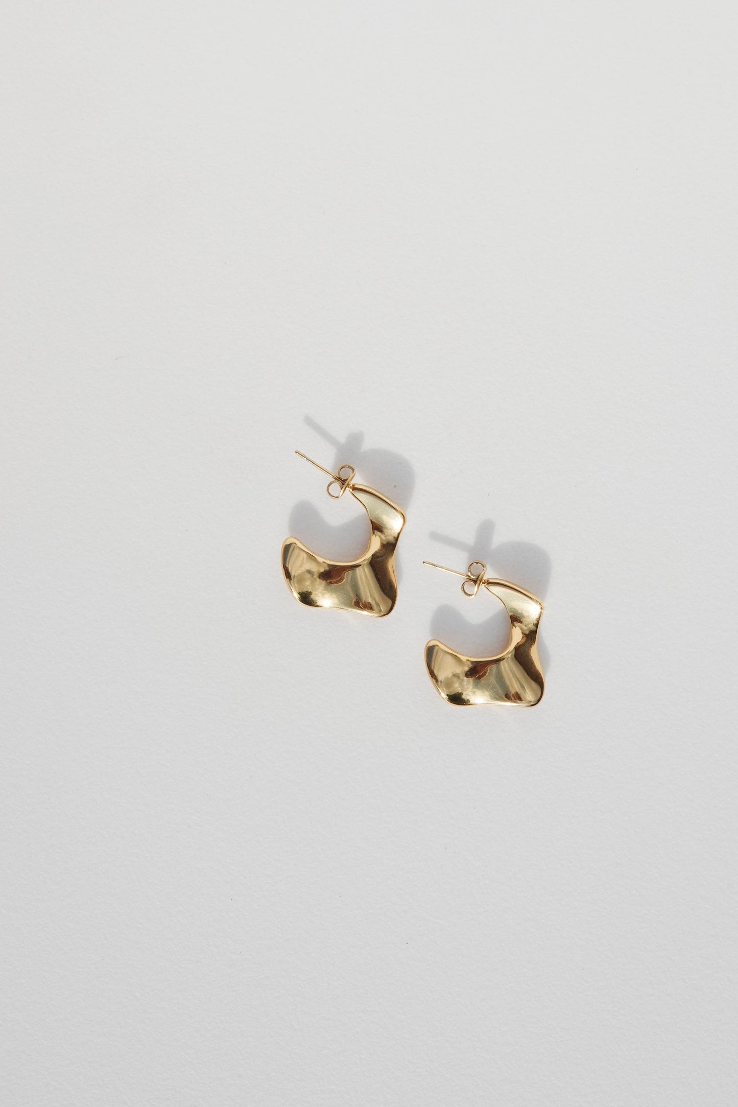 Gold Sculpture Studs