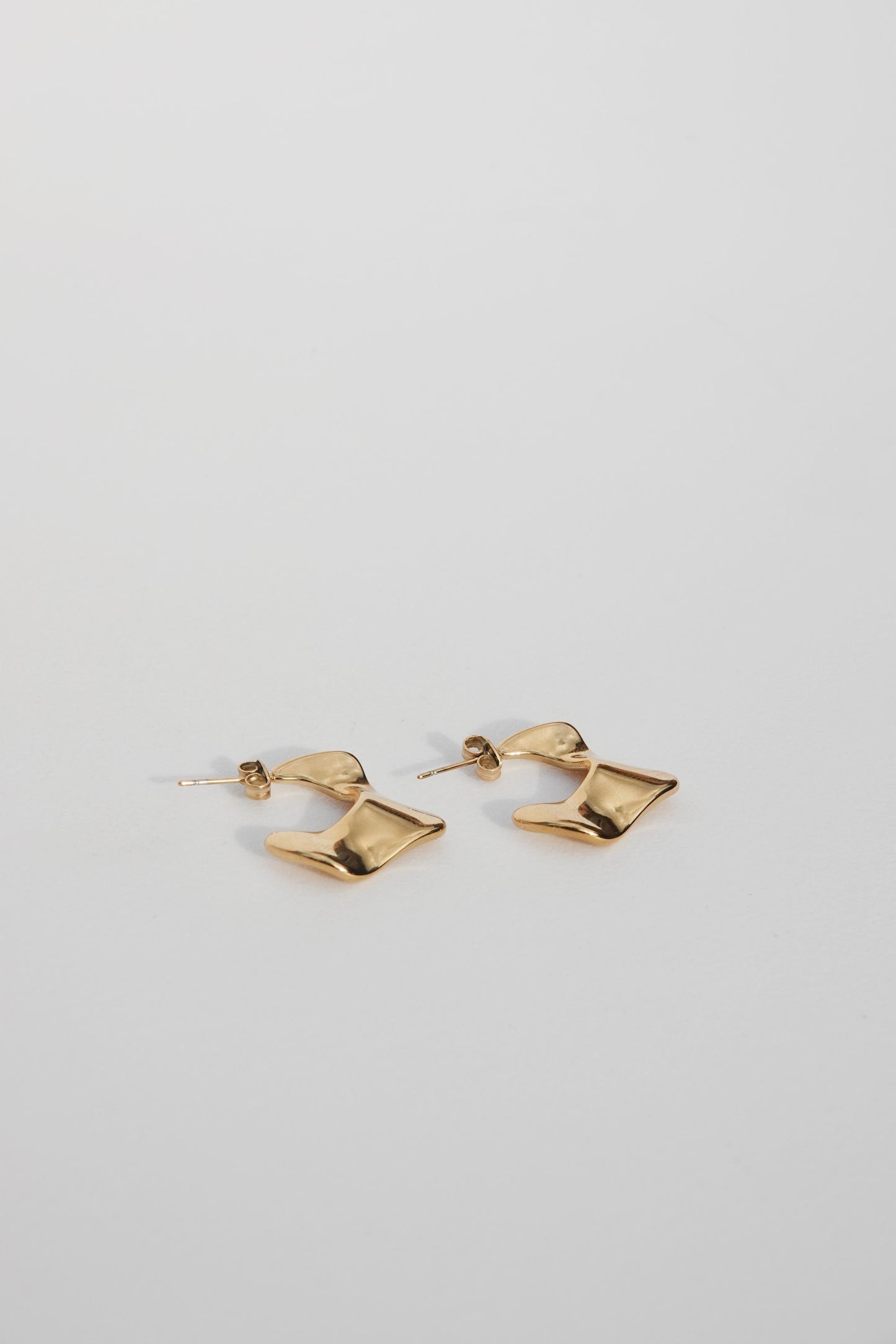 Gold Sculpture Studs