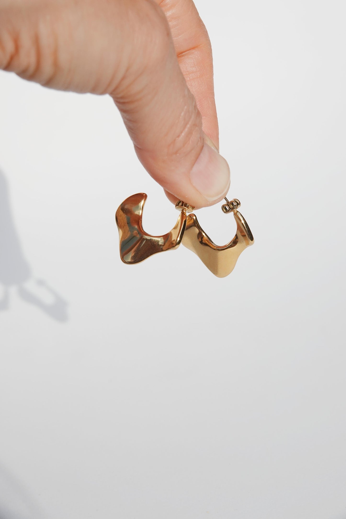 Gold Sculpture Studs