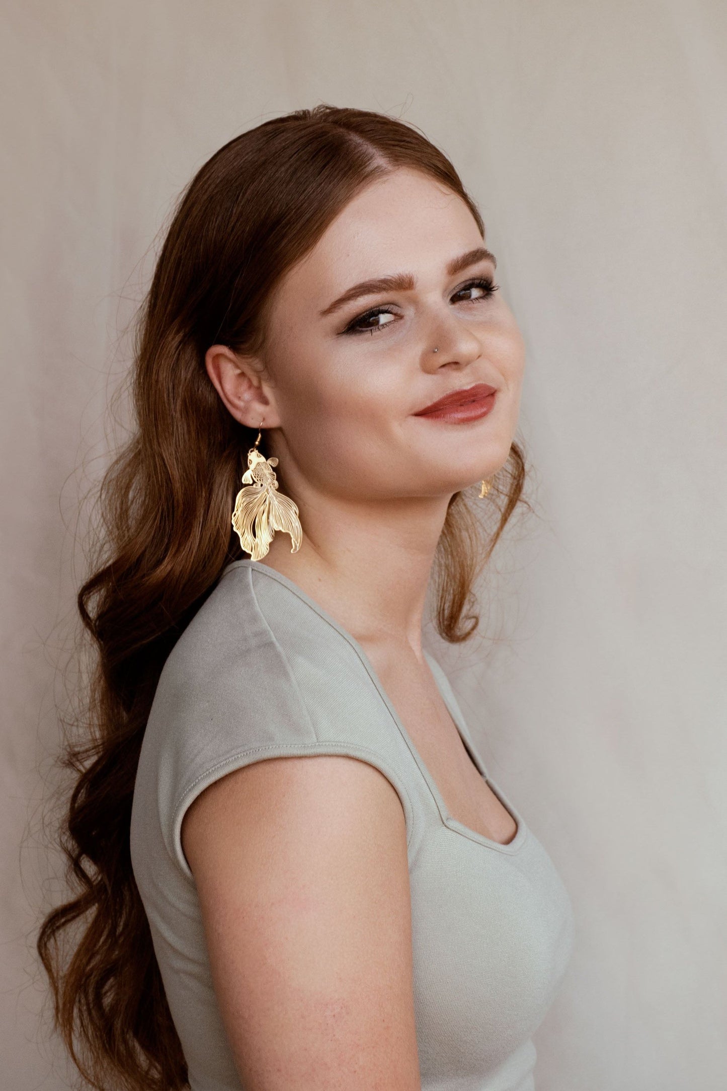 Gold Japanese Koi Dangles