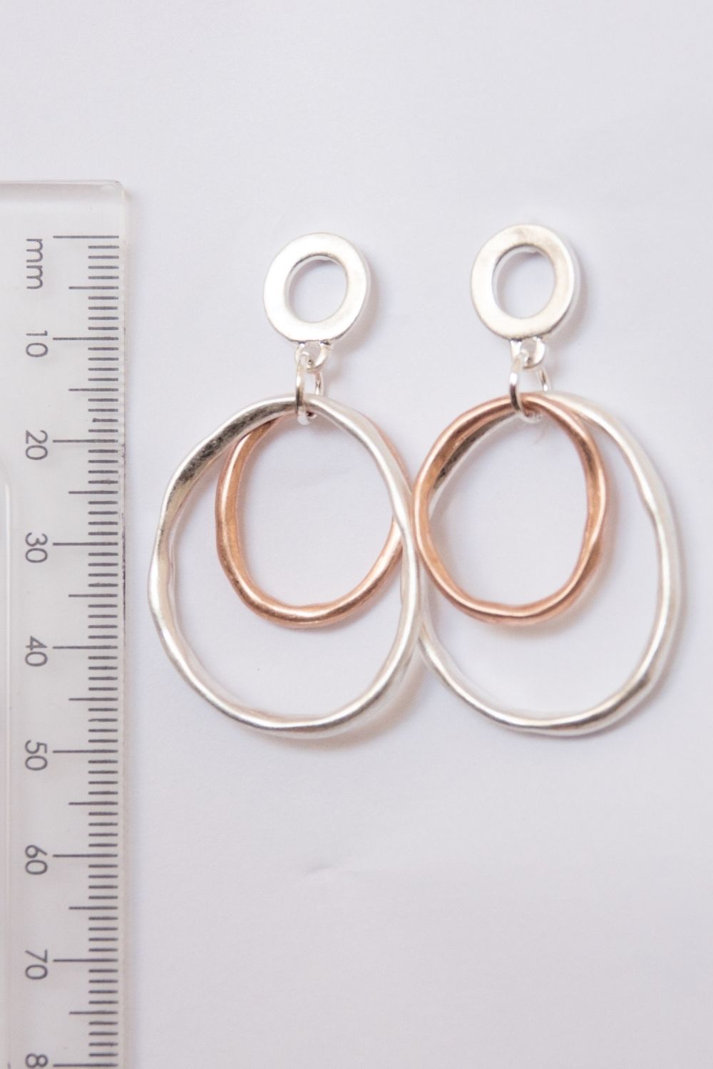 Hoop Stud with Double Hoop Dangles