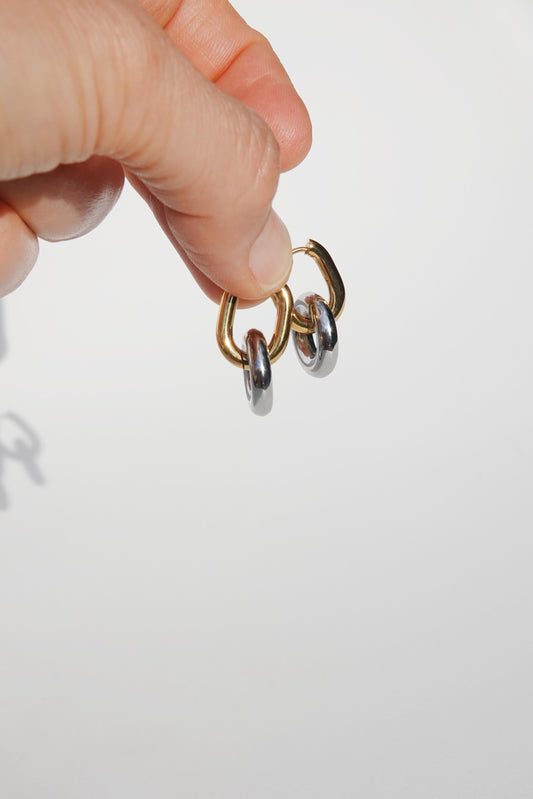 Two Tone Circle Link Dangles